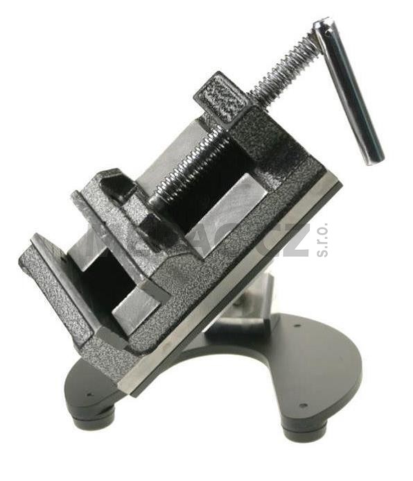 Positionier-Schraubstock mit feststellbarem Kugelgelenk, Backenbreite 80 mm, Spannweite 19 bis 70 mm